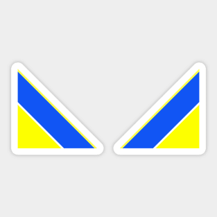 Leeds Retro 1986 - 88 White Blue Yellow Home Sticker